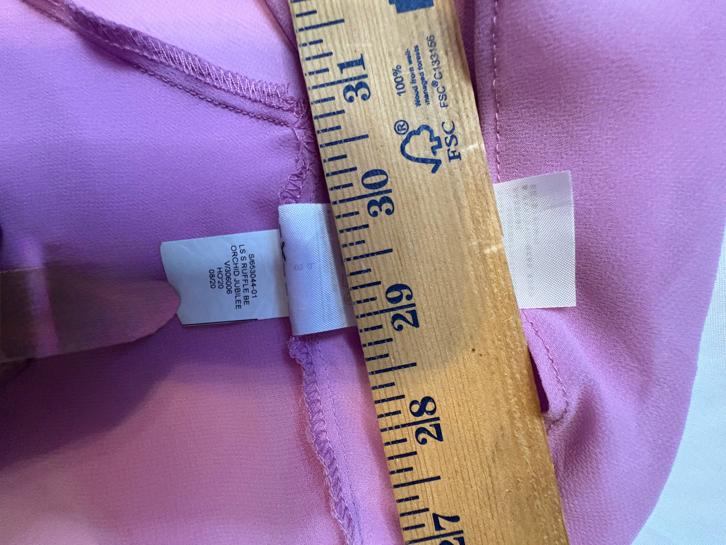 Banana Republic Ruffle Sheer-Ruffle Hem with Cuffs Blouse