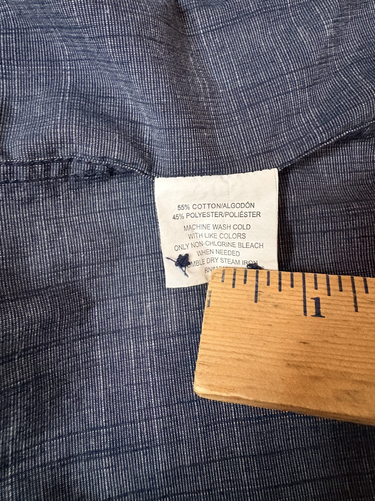 BEVERLY HILLS POLO CLUB Men's Navy Long Sleeve Button Down Shirt Size L