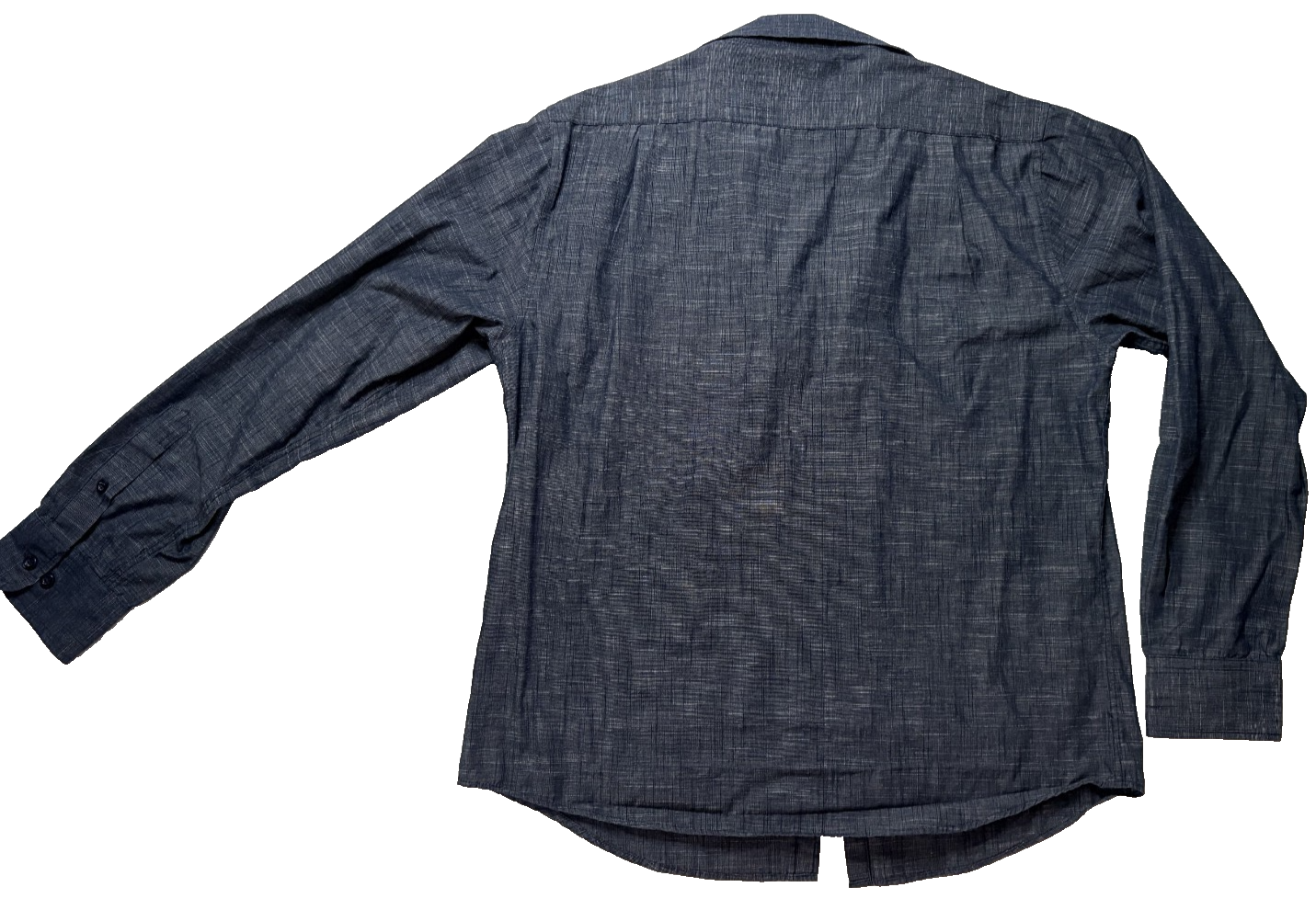 BEVERLY HILLS POLO CLUB Men's Navy Long Sleeve Button Down Shirt Size L