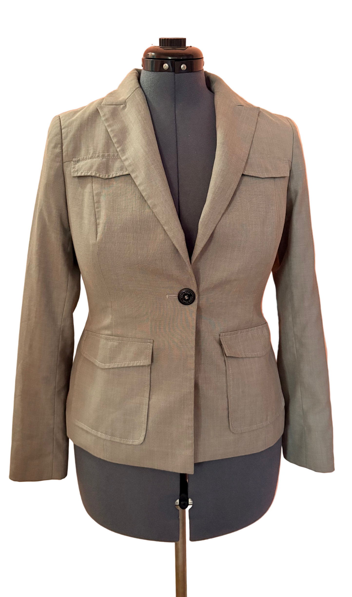 Calvin Klein Women’s Single Button Khaki Blazer Size M