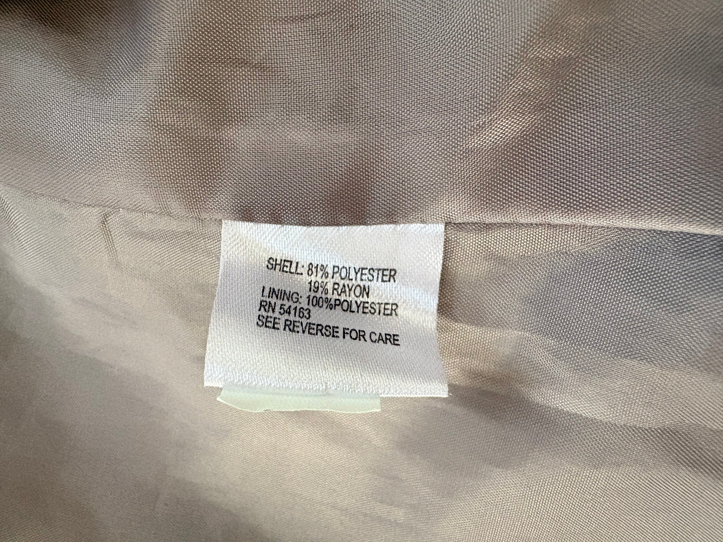 Calvin Klein Women’s Single Button Khaki Blazer Size M