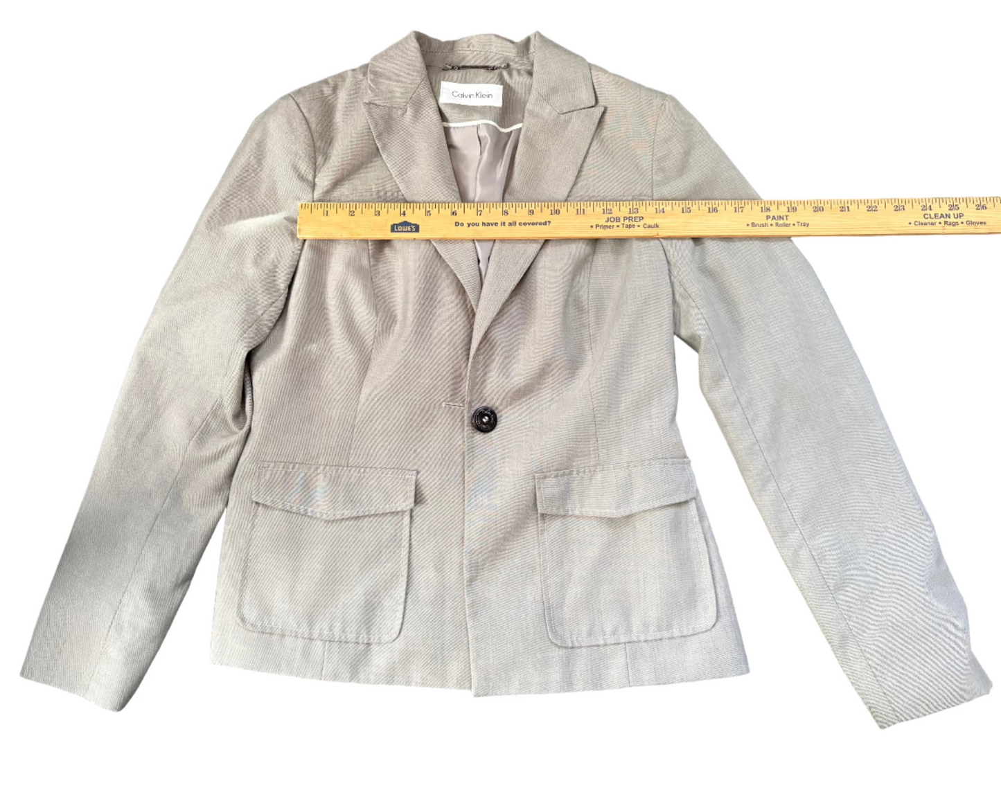 Calvin Klein Women’s Single Button Khaki Blazer Size M