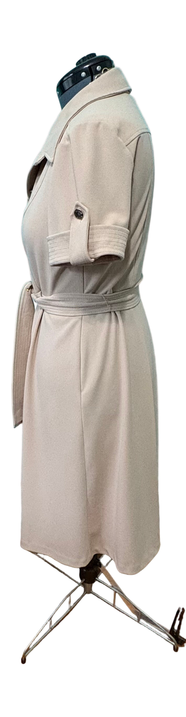 Tommy Hilfiger Women's Scuba Midi Tie Waist Dress