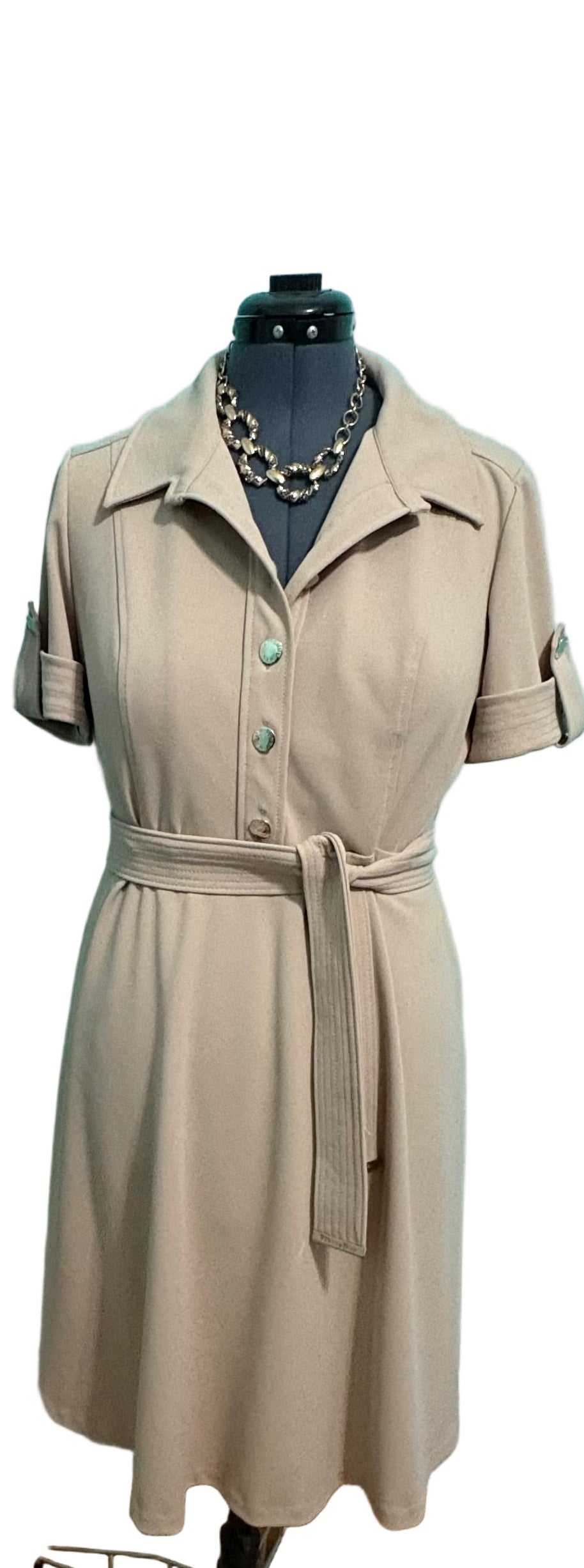 Tommy Hilfiger Women's Scuba Midi Tie Waist Dress